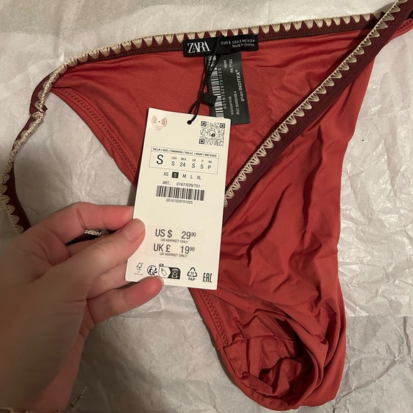 Zara CONTRAST TRIANGLE BIKINI TOP + BOTTOM - Picture 8 of 8